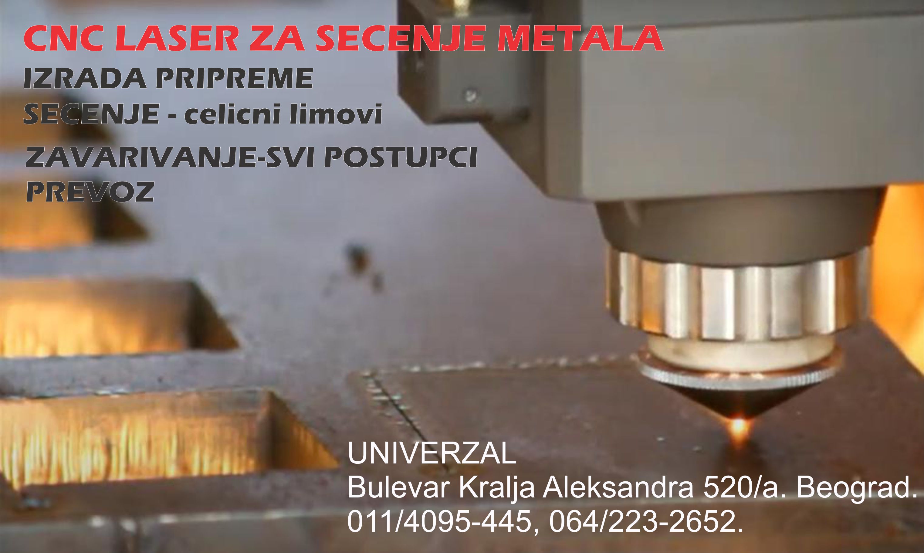 Univerzal CNC Laser secenje